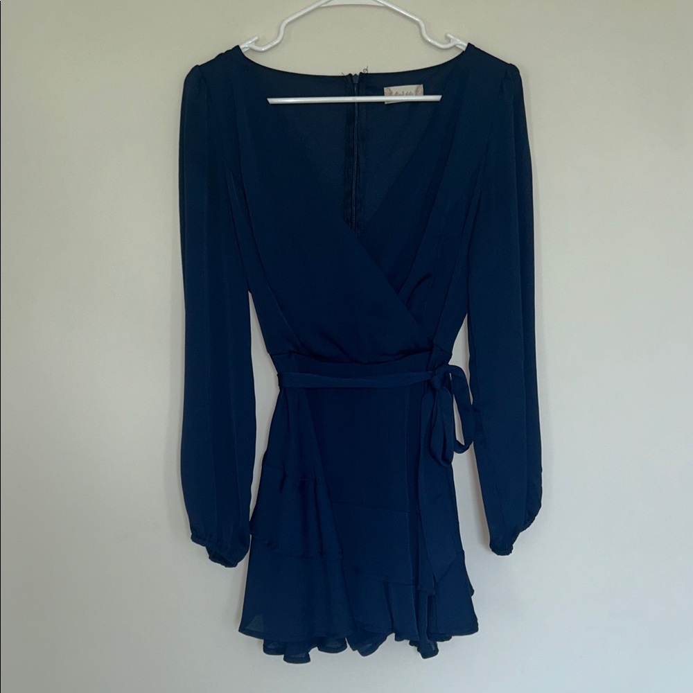 Altar’d State Navy Blue Wrap Dress